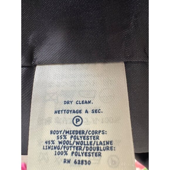 Lands End Size 8 Husky Kids Navy Blue Lined Wool Blend Blazer Jacket - Picture 6 of 11